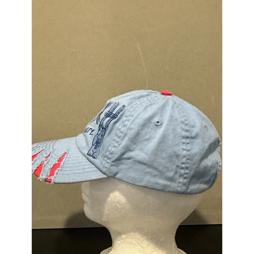Stitch Hat Cap Strapback Disney Adjustable Stitch Was Here Blue Red‎ Claw Marks